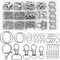 450-Piece Keychain Craft Kit – Includes Key Chain Clips, Lanyard Snap Hooks, Lobster Clasps, Key Rings, Jump Rings, and Screw Eye Pins for DIY Keychain Jewelry Making